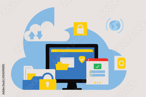 Business people collaborating on laptops, business smart working with online video conference meeting concept and business team  working from anywhere with internet wireless technology.