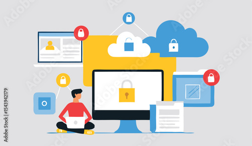 Business people collaborating on laptops, business smart working with online video conference meeting concept and business team  working from anywhere with internet wireless technology.