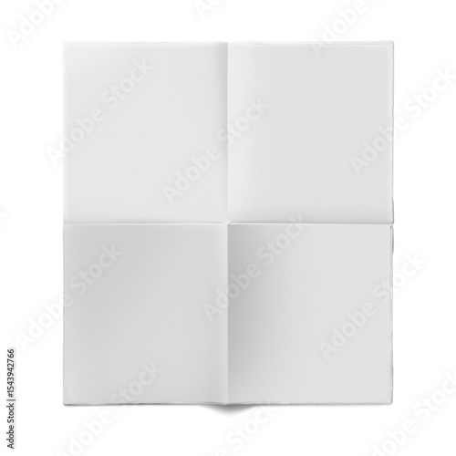 A blank, open notebook with four sections, ready for notes or sketches.