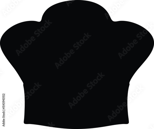 Chef hat vector silhouette, Chef hat flat icon, kitchen silhouette