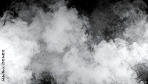 White Smoke on Black Background.
