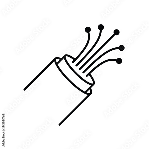 Fiber optic icon outline