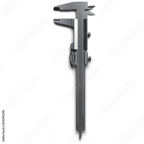 A caliper tool used for measuring the distance between two opposite sides of an object with precision.