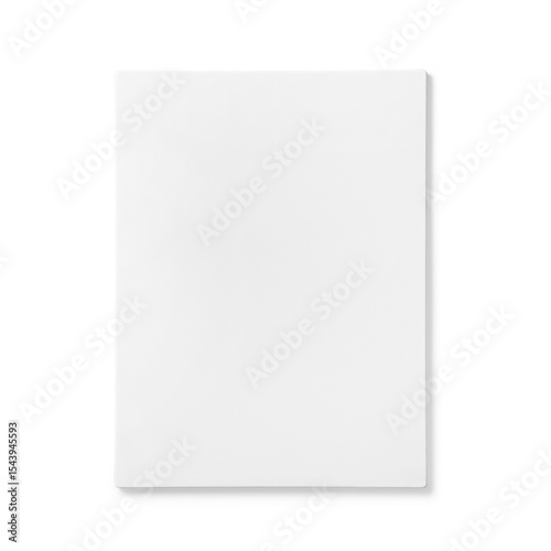A blank white sheet of paper, suitable for writing, printing, or drawing.