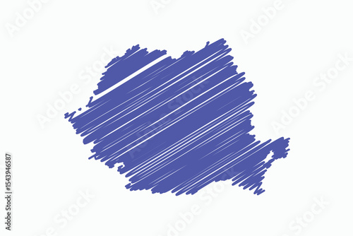 Flat Design Map of the ROMANIA – Vector Graphic for Print and Web (may contain provinces)