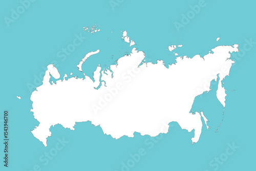 Flat Design Map of the RUSSIA – Vector Graphic for Print and Web (may contain provinces)