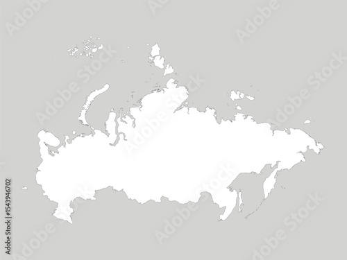 Flat Design Map of the RUSSIA – Vector Graphic for Print and Web (may contain provinces)