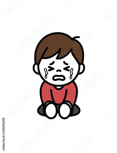 Baby crying icon vector on white background. 