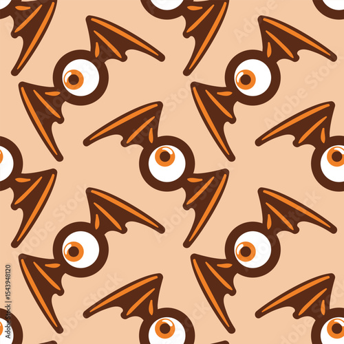 A continuous motif showcasing wing-like eyes, merging intrigue with mystery. Its design blends Gothic style and playfulness, ideal for exclusive fabric designs or artsy backdrops.