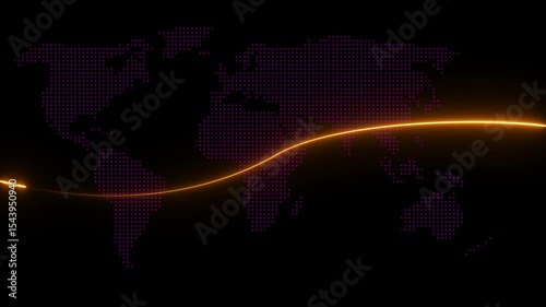 Global network connection map. Social network concept. internet.3D world map,work from home.