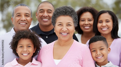 Family gathering in a sunny park smiles create joyful memories together