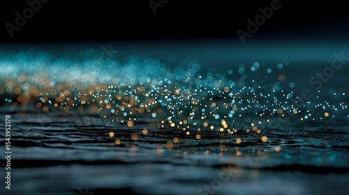Coral spawning event night with glowing bioluminescent gametes floating in water real marine event captured in vivid underwater realism