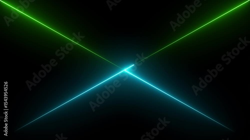 Bright moving cross line icon animation shiny neon colorful icon animation. Shiny neon light and black background 4k animation video.