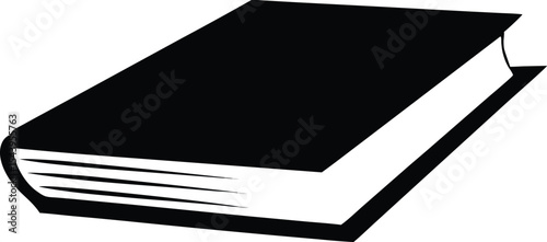 book silhouette vector, open book icon