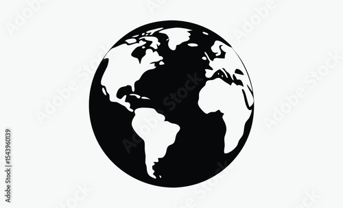 hands holding earth silhouette icon
