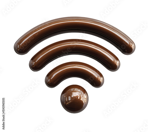 3d render of a realistic wifi symbol vector illustration
