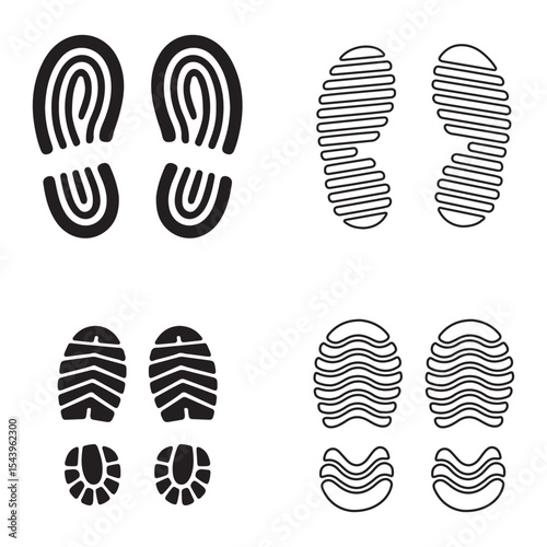 Footprint. Human footprint icon. Baby footprint. Silhouette of footprints. Vector illustration. baby footprints, perfect for baby footprints logos and icons eps 10