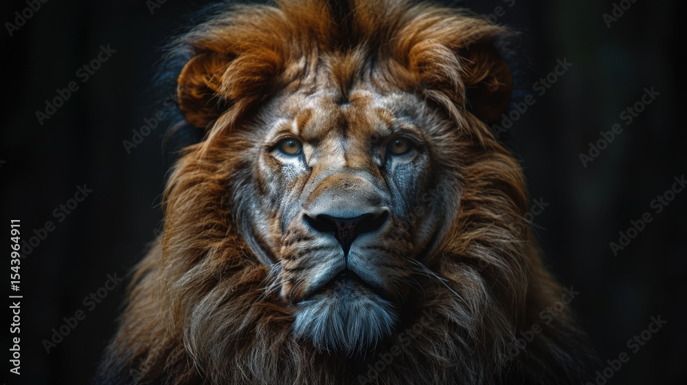 Fototapeta premium Lion businessman in a suit, corporate company entrepreneur, manager or boss, CEO leader success, ambitious and confident executive director, career motivation.