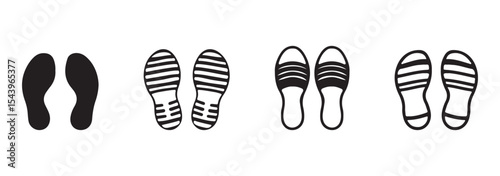 Footprint. Human footprint icon. Baby footprint. Silhouette of footprints. Vector illustration. baby footprints, perfect for baby footprints logos and icons eps 10 