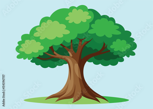 green tree with green leaves