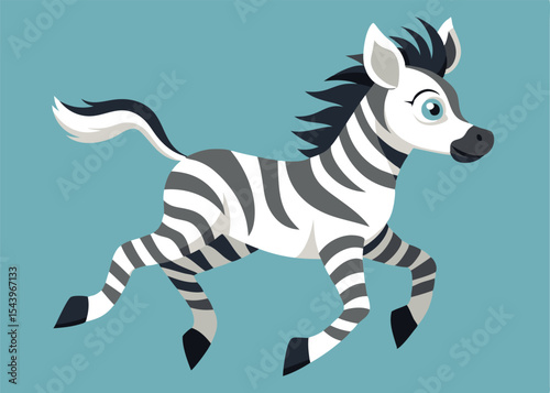 zebra cartoon vector illustration