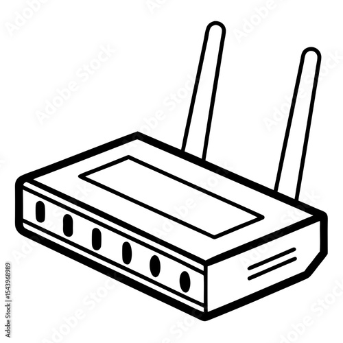 Clean Router Vector Design
