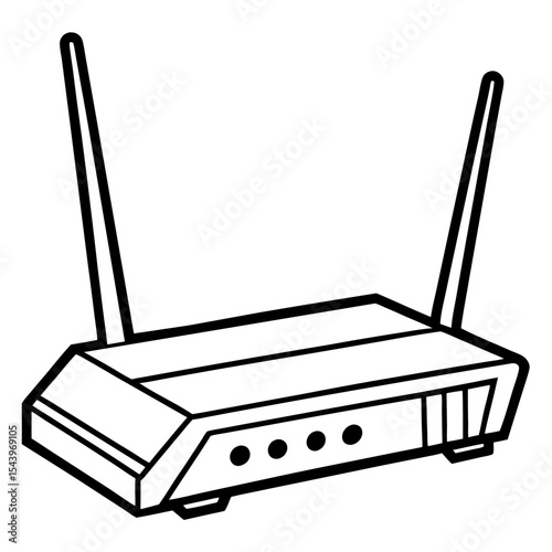 Clean Router Vector Design