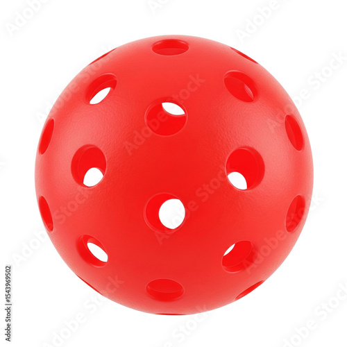 Wallpaper Mural Vibrant Red Pickleball—A Close-Up on Sports Equipment Design Torontodigital.ca