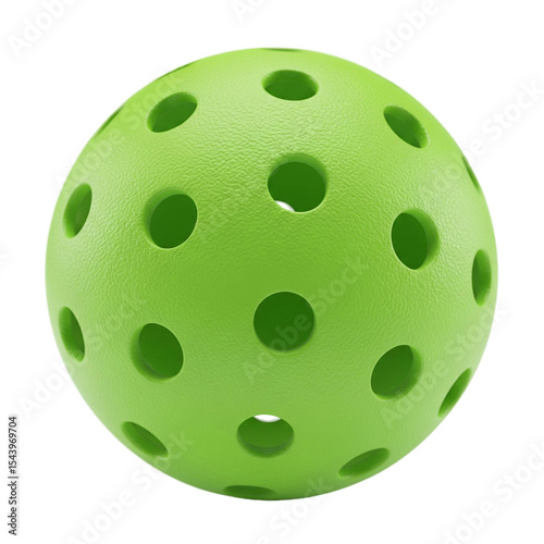 Vibrant Green Pickleball - A Close-Up on Sports Equipment Design
