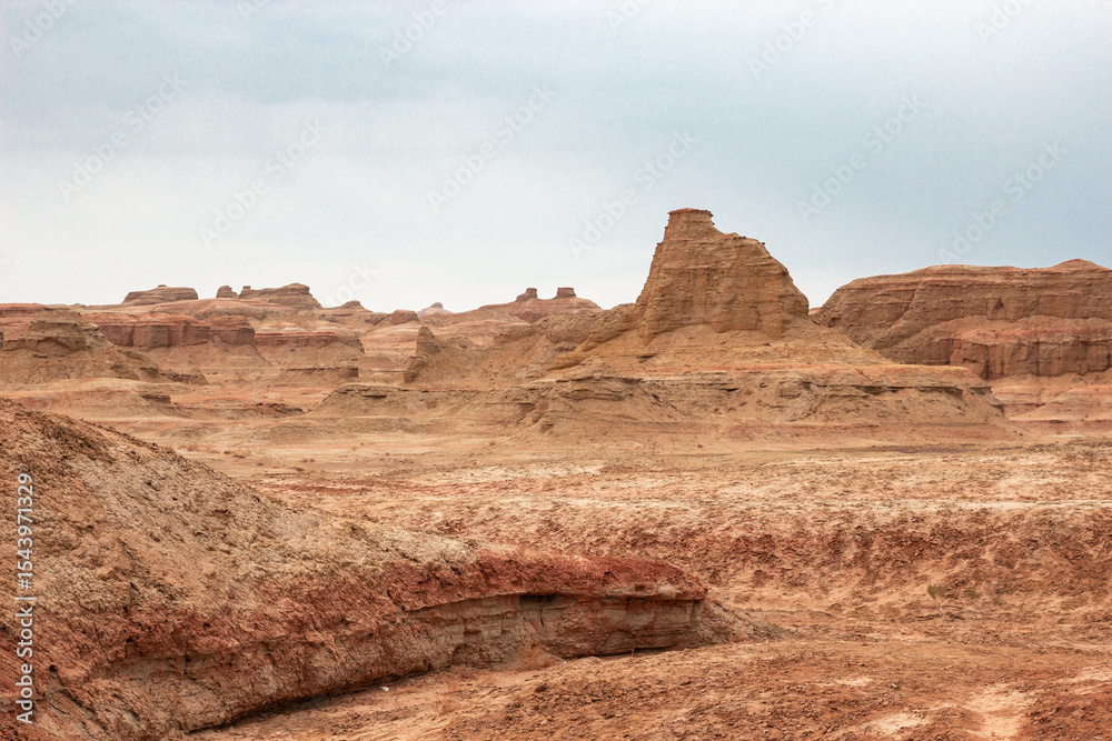 ruins, desert, Danxia landform, Yadan landform, Xinjiang, Devil City, tourist destination, landscape, rock, mountain, valley, sky, red, monument, travel, stone ruins, desert, Danxia landform, Yadan landform, Xinjiang, Devil City, tourist destination, landscape, rock, mountain, valley, sky, red, monument, travel, stone