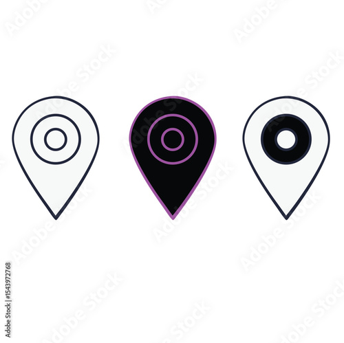 location icon, map pin, gps icon, navigation icon, map marker