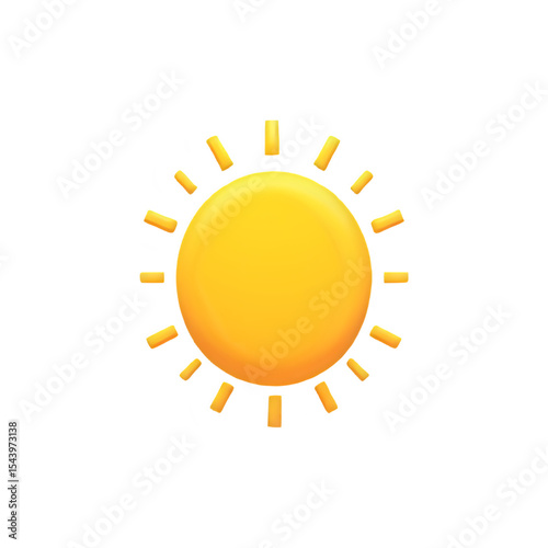 Vibrant Sun Icon: A Perfect Symbol for Summer, Weather, and Brightness