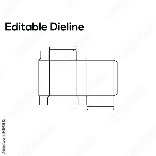 die line template, box die line, die line for packaging, manufacturer company, editable die line