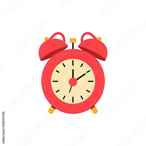 Red Alarm Clock: Time Management & Productivity Icon