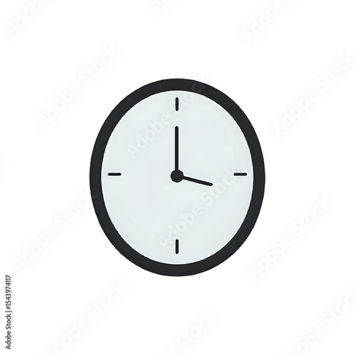 Simple Clock Icon: Minimalist Timepiece Design for Websites and Apps