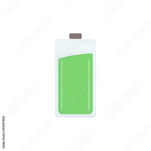 Green Battery Icon: Energy Level Indicator