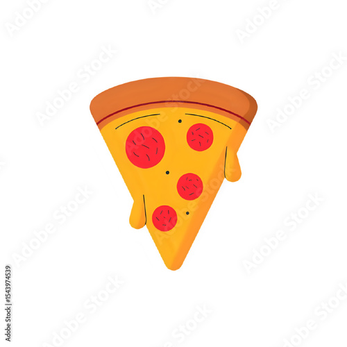 Pizza Slice Illustration: A Delicious Digital Design