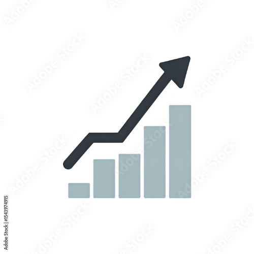 Upward Trend:  Growth Chart, Progress Icon, Business Success, Financial Increase, Data Visualization
