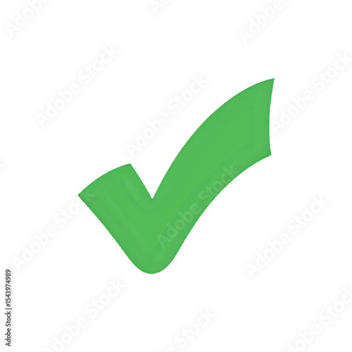 Green Check Mark Icon: Approval, Confirmation, Success Symbol