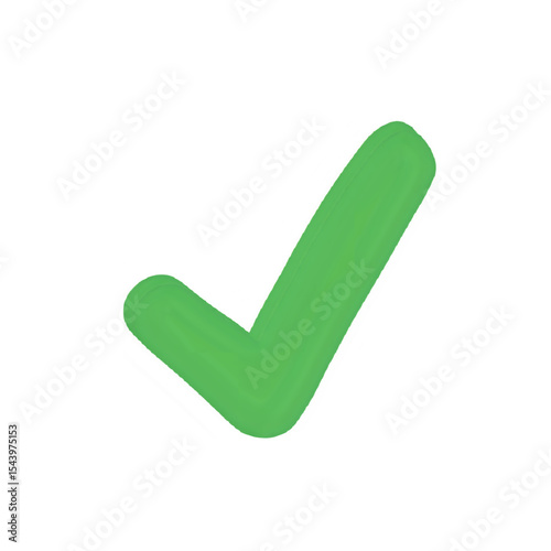 Vibrant Green Check Mark: Approval, Success, Confirmation Icon