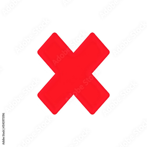Red X Mark:  Symbol of Rejection, Cancellation, or Error