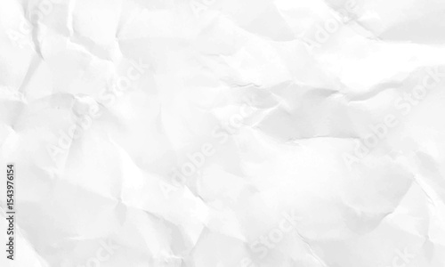 close up white crumpled paper background. Paper texture Crumpled White. Top view.