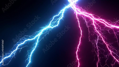 Wallpaper Mural Lightning Strikes in the Night Sky Over a Stormy Landscape 4k Animation video Torontodigital.ca