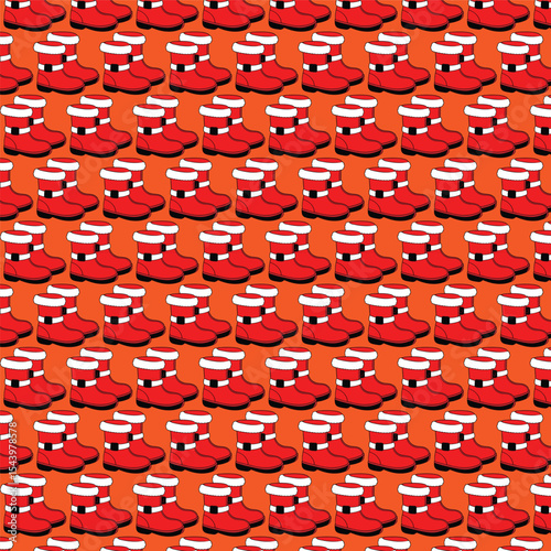 Repeating pattern of santas boots
