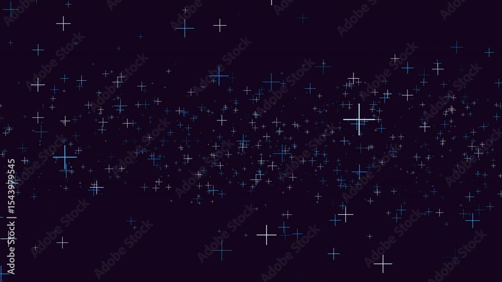 A simple yet elegant design of blue stars scattered across a dark backdrop. The contrasting colors give a calming and harmonious vibe