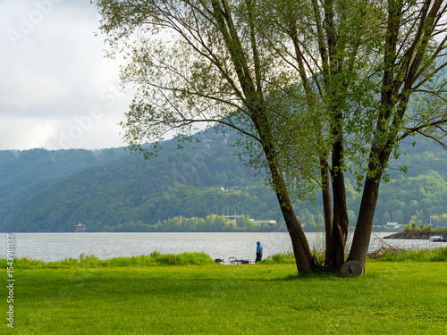 Fototapeta Naklejka Na Ścianę i Meble -  Miedzybrodzkie Lake before the tourist season, southern Poland