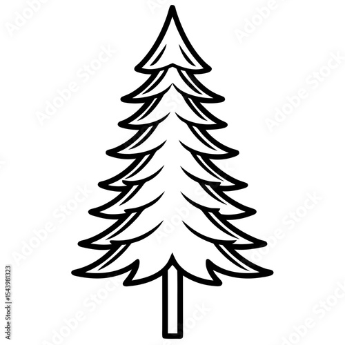 Pine Tree Outline Design