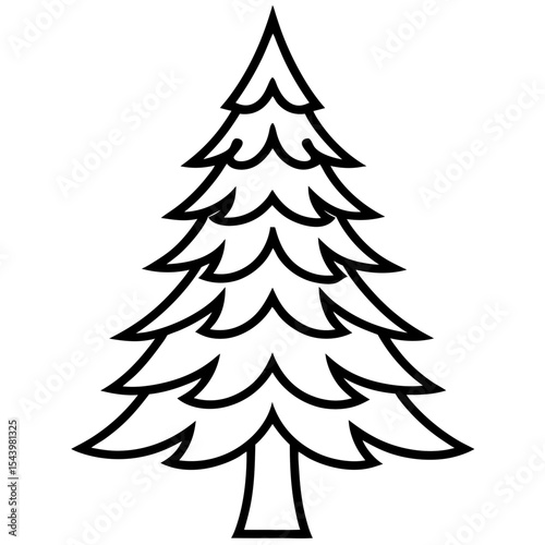 Pine Tree Outline Design