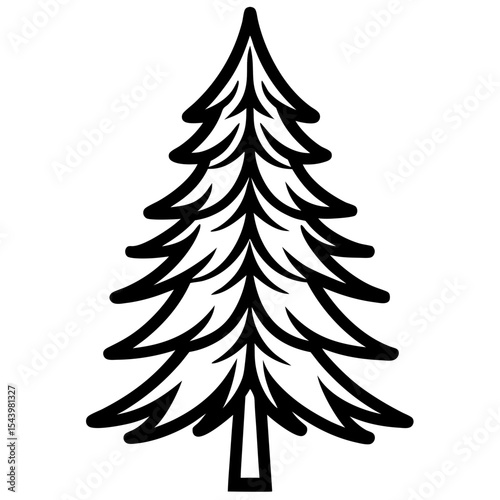 Pine Tree Outline Design