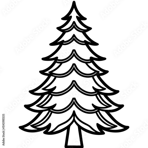 Pine Tree Outline Design